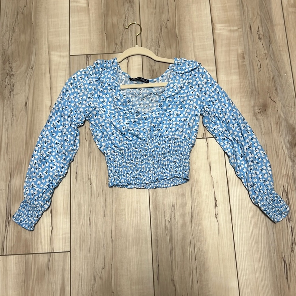 Blue flower long sleeve